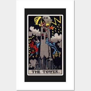 XVI. The Tower Tarot Card Posters and Art